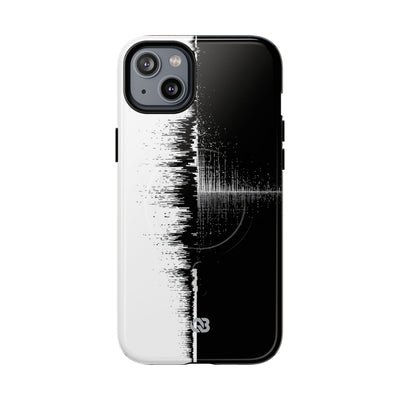 Black Tough 2.0 Magsafe Phone Case for iPhone - Static Signal Split
