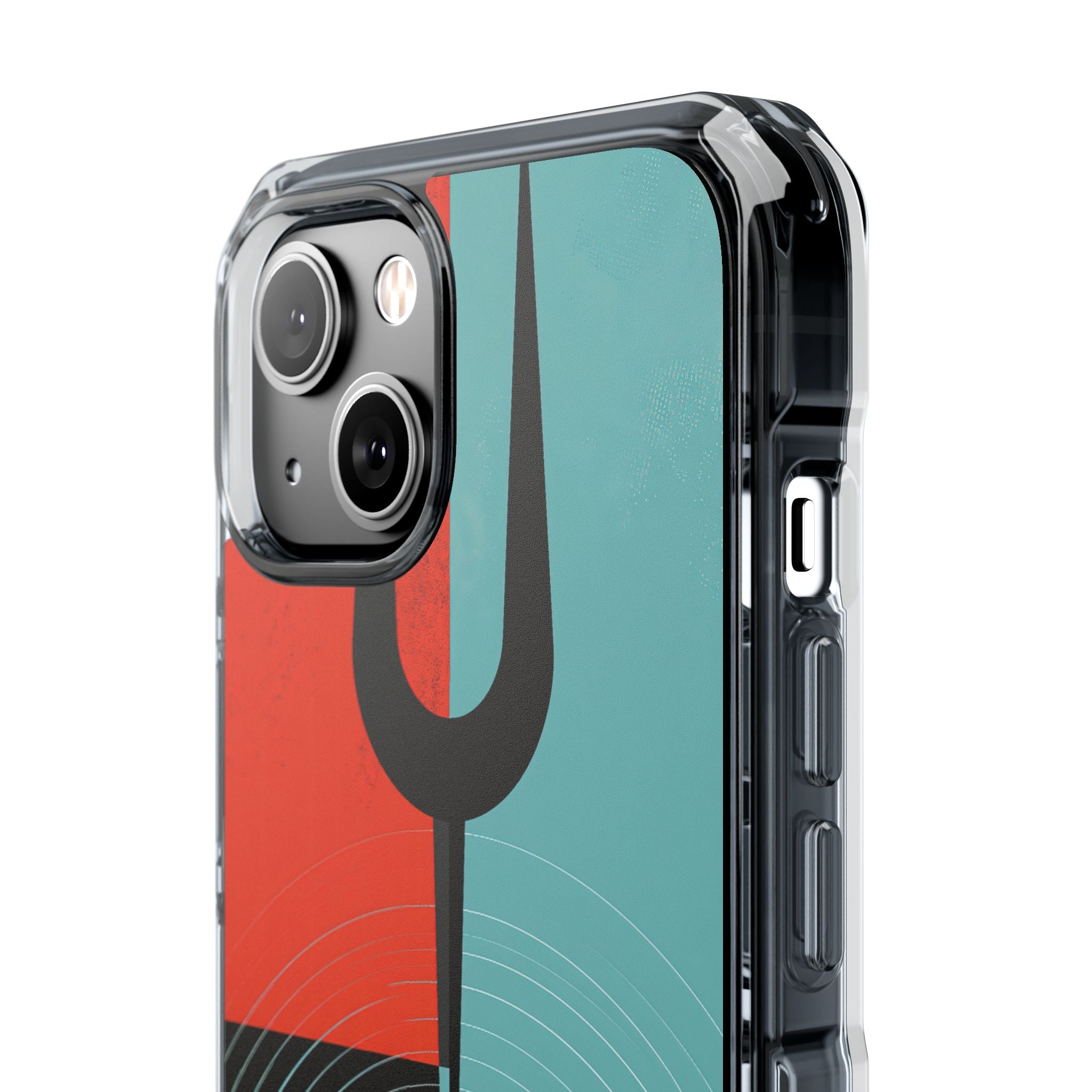 Teal Impact MagSafe Phone Case for iPhone - Sonic Static Split
