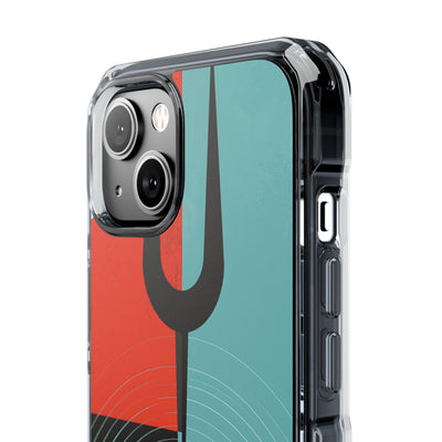 Teal Impact MagSafe Phone Case for iPhone - Sonic Static Split