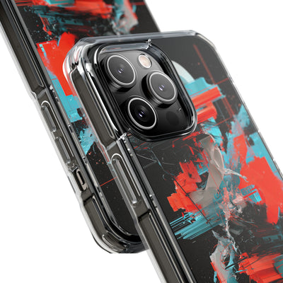 Fragmented Cyber Core · Clear Impact Magnetic Phone Case for iPhone ·  Black