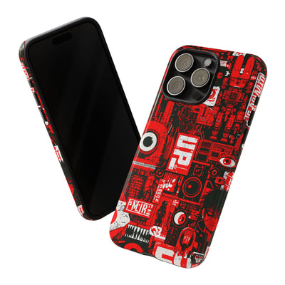 Neo Mecha Collage · Tough Phone Case for iPhone · Red