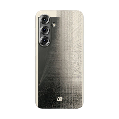 Beige Lite Phone Case for Samsung - Brutalist Graphite Grid