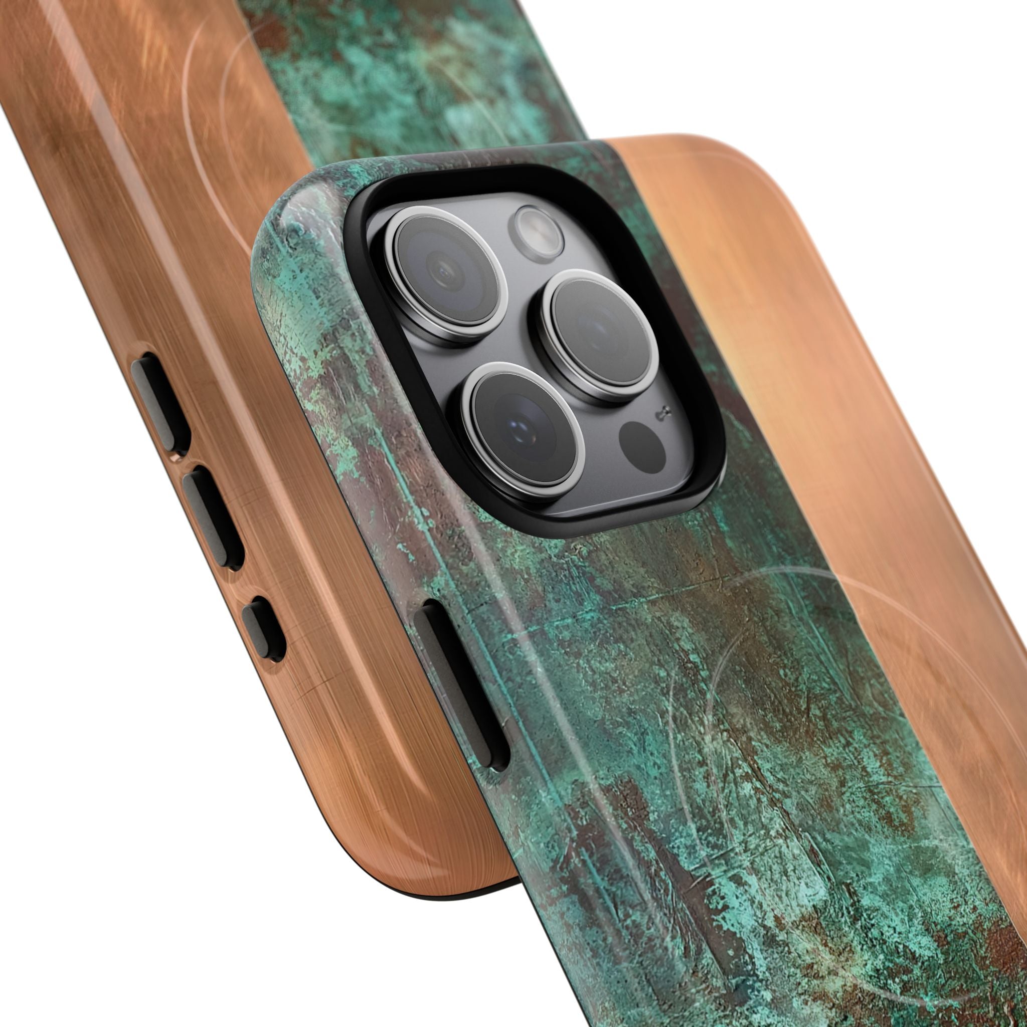 Teal Tough 2.0 Magsafe Phone Case for iPhone - Verdigris Copper Slab