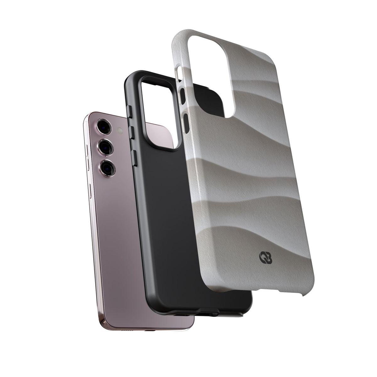 Sculpted Dune Relief · Tough Phone Case for Samsung · White