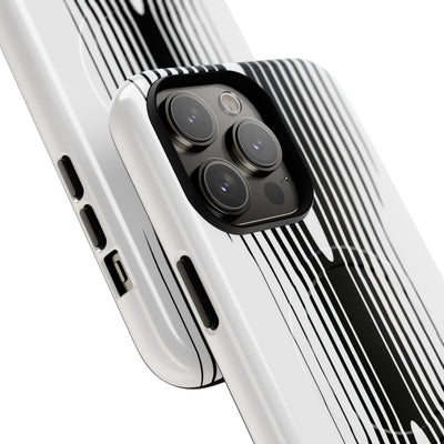 White Tough 2.0 Magsafe Phone Case for iPhone - Kinetic Mono Distortion