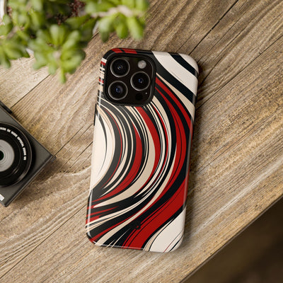 Karmesin Fluss Wellen · Tough Handyhülle für iPhone