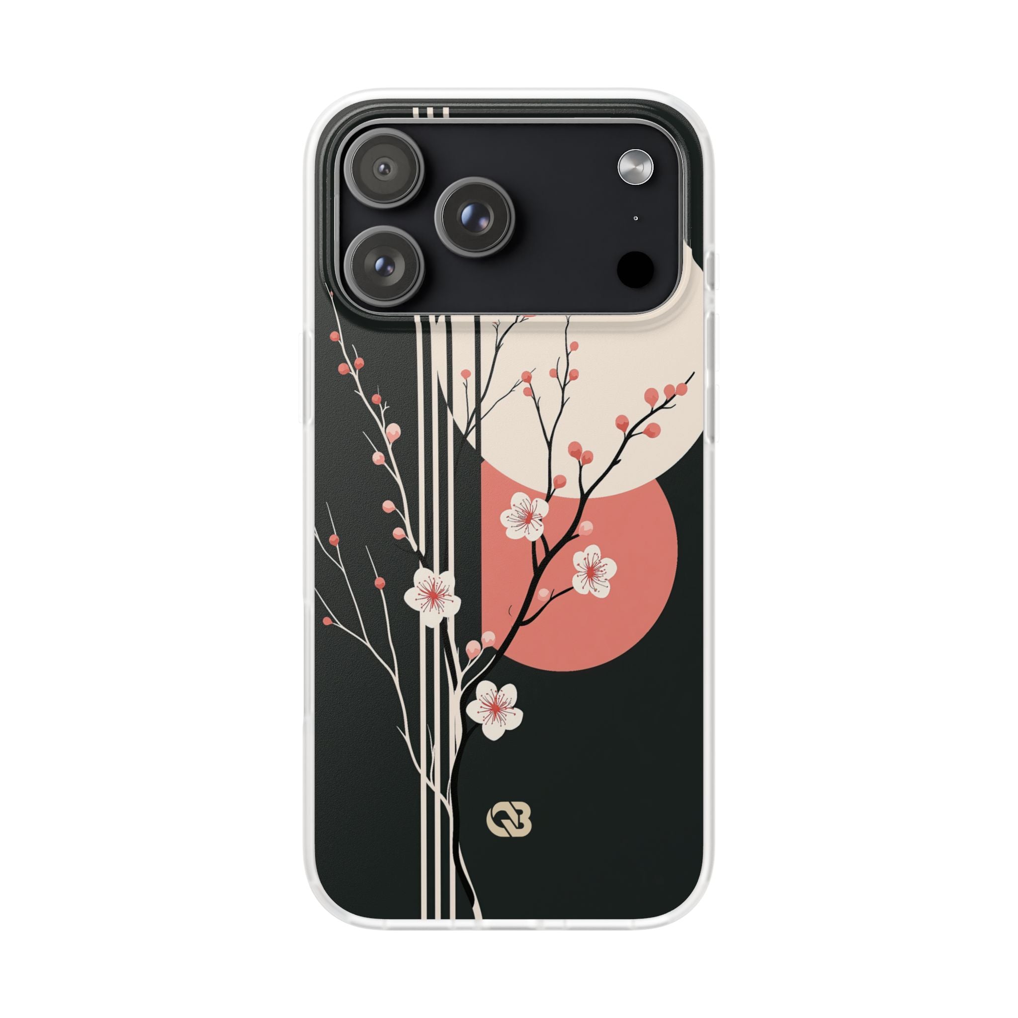 Black Lite Phone Case for iPhone - Kyoto Midnight Blossom