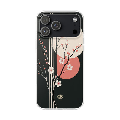 Black Lite Phone Case for iPhone - Kyoto Midnight Blossom