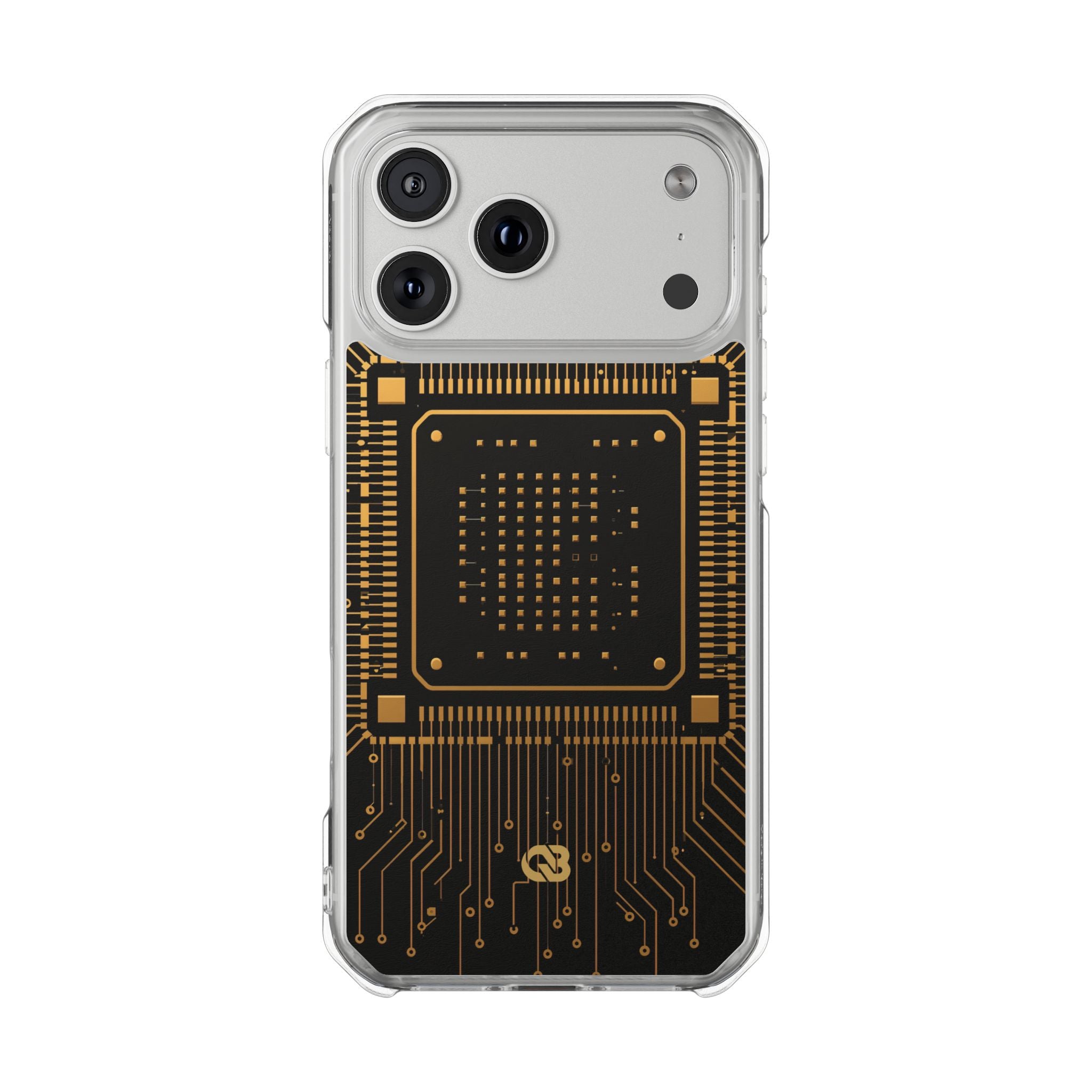 Gold Impact MagSafe Phone Case for iPhone - Cyber Gold Processor