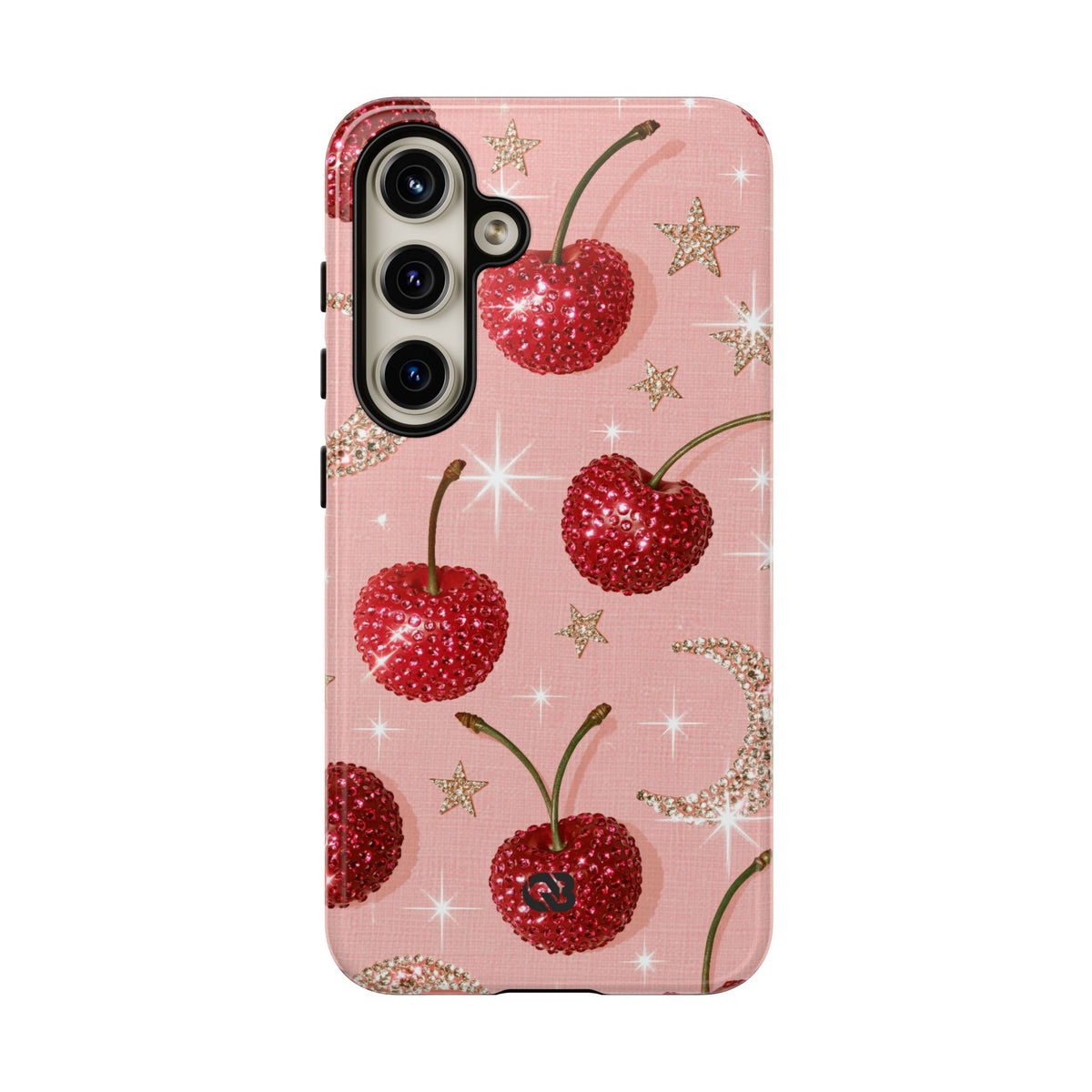Bedazzled Ruby Cherries · Tough Phone Case for Samsung · Pink
