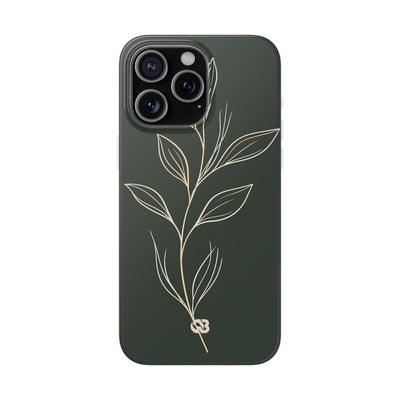 Minimal Botanical Stem · Lite Phone Case for iPhone ·  Green