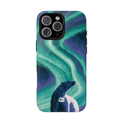 Arctic Aurora Bear · Tough 2.0 Magnetic Phone Case for iPhone · Teal