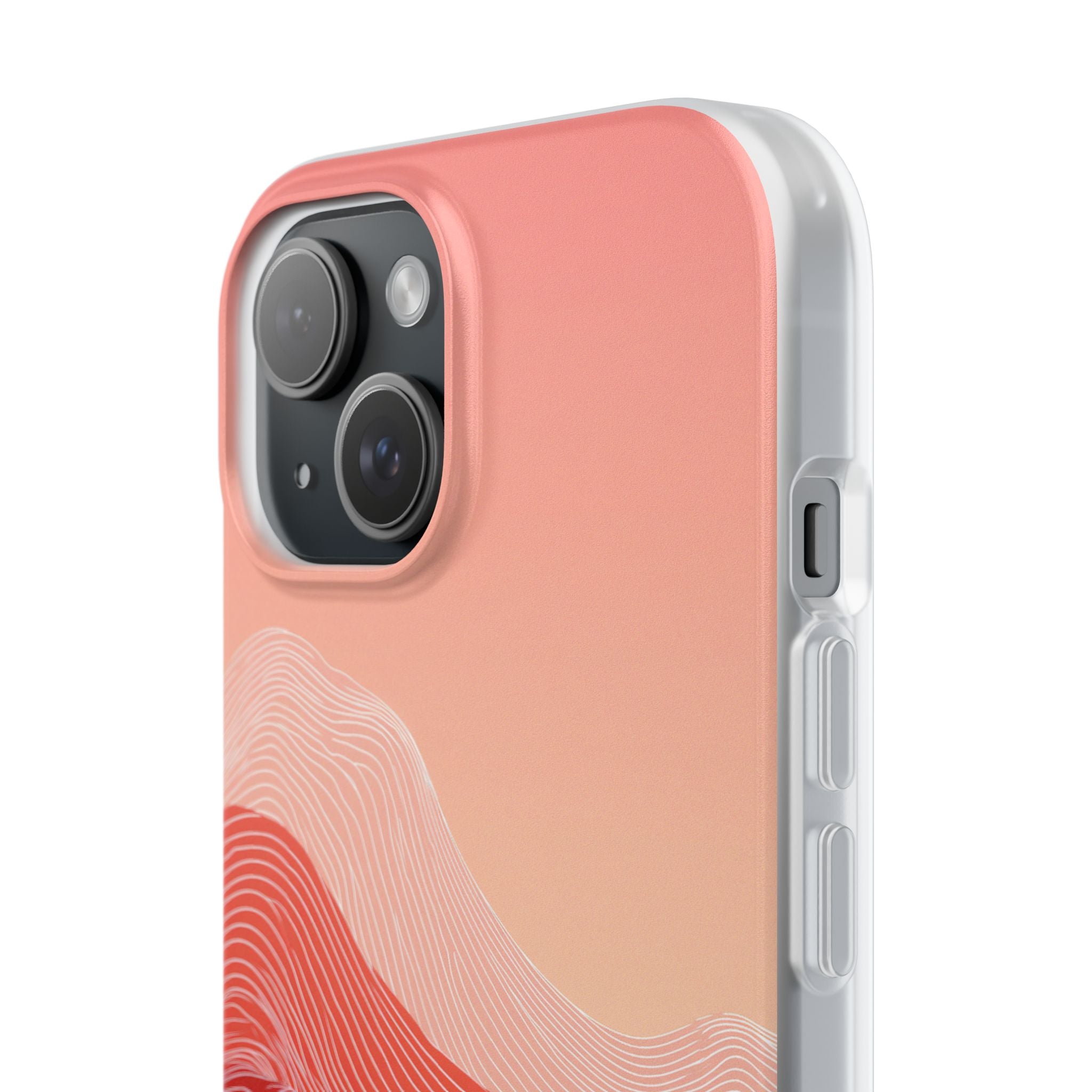 Red Lite Phone Case for iPhone - Crimson Ridge Contour