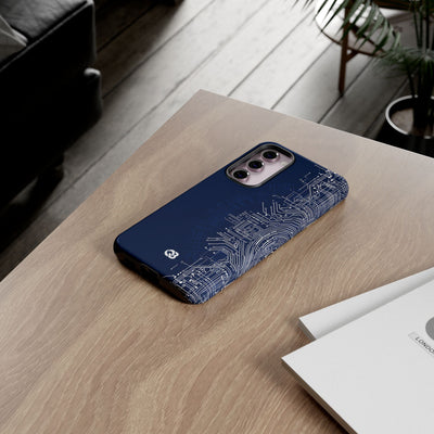 Blue Tough Phone Case for Samsung - Cobalt Circuit Logic