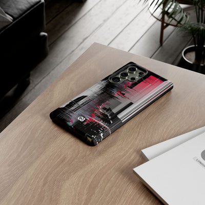 Black Tough Phone Case for Samsung - Crimson Data Leak