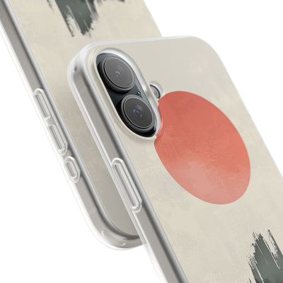 Crimson Sun Strokes · Soft Phone Case for iPhone