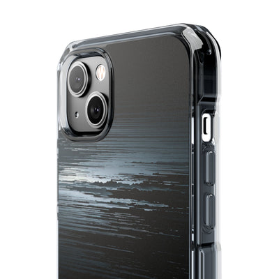 Black Impact MagSafe Phone Case for iPhone - Frozen Signal Glitch