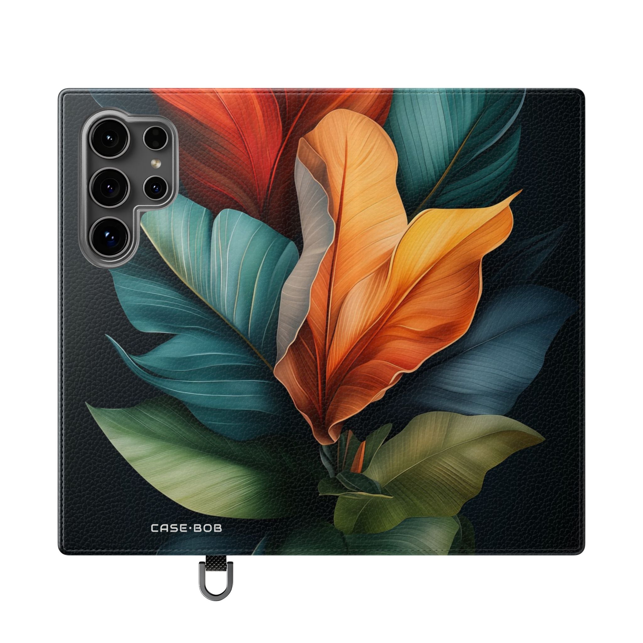 Tropical Ember Leaves - Samsung S24 Ultra Case - Wallet