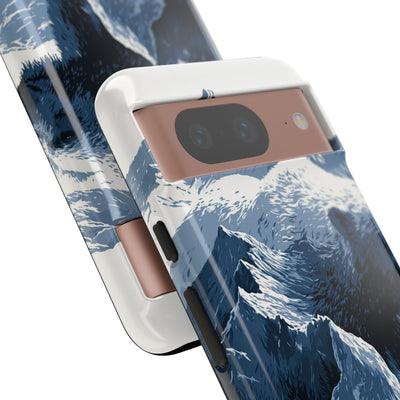 Fjord Summit Bear · Tough Phone Case for Pixel ·  Blue