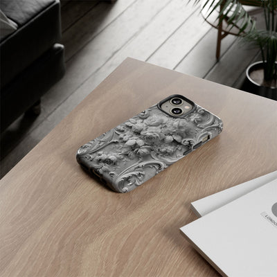 Rococo Marble Rose · Tough Phone Case for iPhone · White