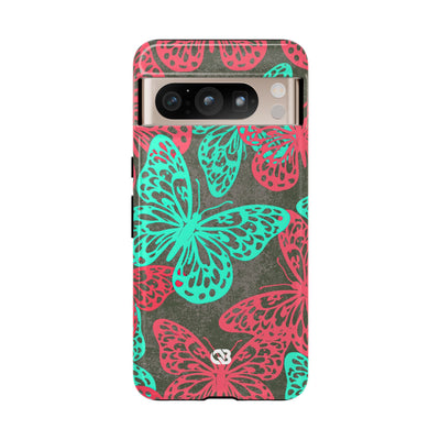 Electric Papillon · Tough Phone Case for Pixel ·  Pink