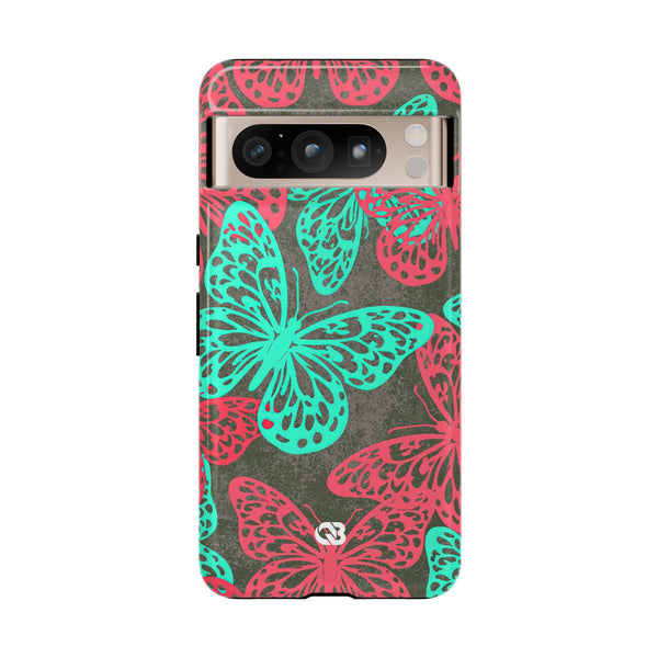 Electric Papillon · Tough Phone Case for Pixel ·  Pink