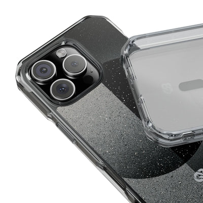 Black Impact MagSafe Phone Case for iPhone - Lunar Static Orbit