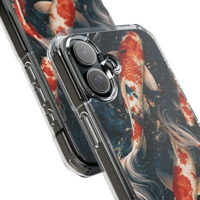 Imperial Nishikigoi · Clear Impact Magnetic Phone Case for iPhone ·  Blue