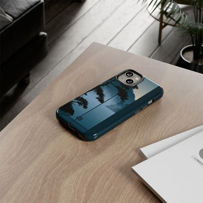 Blue Tough Phone Case for iPhone - Kyoto Mist Pine
