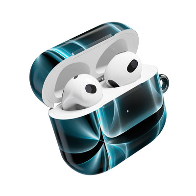 Translucent Cyber Grid · Hard Case for AirPods & AirPods Pro · Teal
