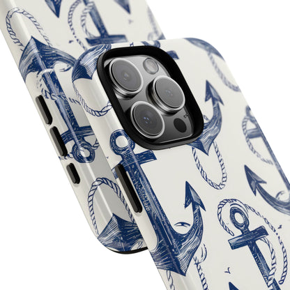 Navy Anchor Loop iPhone 16 Pro Max Case - Tough