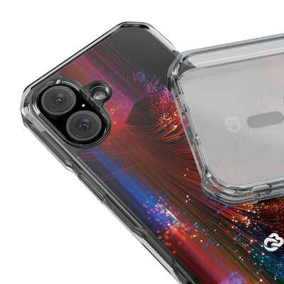 Black Impact MagSafe Phone Case for iPhone - Cyber Optic Streak