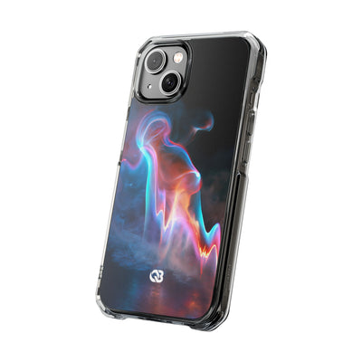 Neon Waveform · Clear Impact Magnetic Phone Case for iPhone · Black
