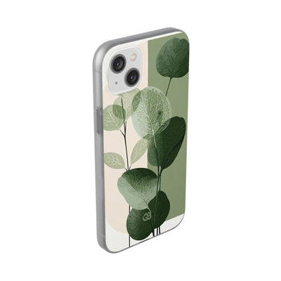 Green Lite Phone Case for iPhone - Sage Leaf Skeletals