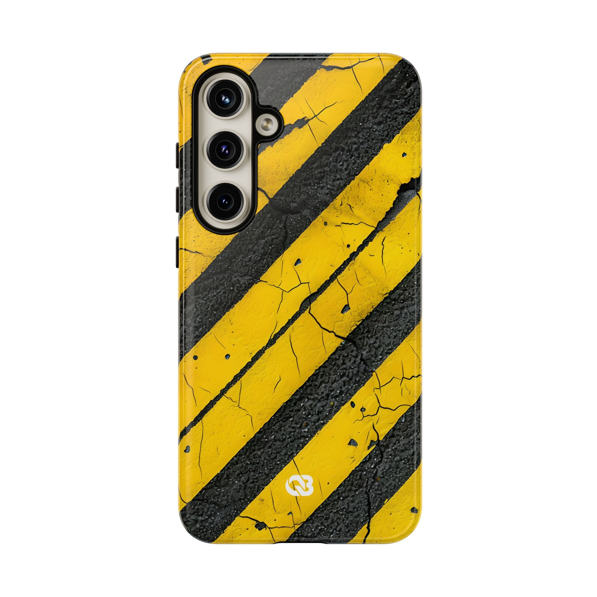 Cracked Hazard Stripes · Tough Handyhülle für Samsung