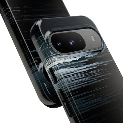 Black Tough Phone Case for Google Pixel - Frozen Signal Glitch