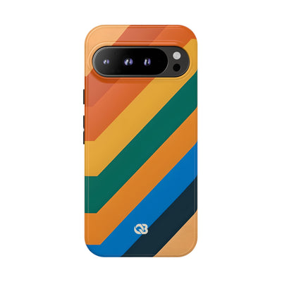 Retro Ridge Lines · Tough Phone Case for Google Pixel