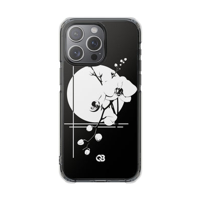 Nocturne Orchid Bloom · Clear Impact Magnetic Phone Case for iPhone ·  Black
