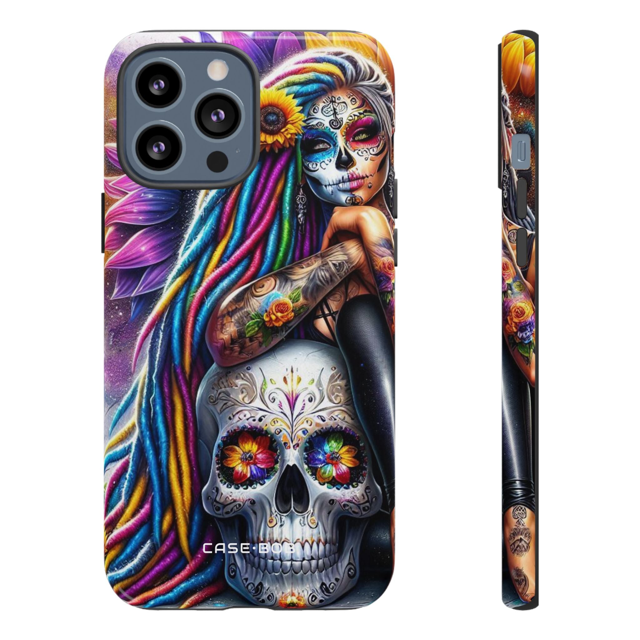 Sonnenblume Schädel Glow iPhone 13 Pro Max Case - Tough