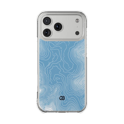 Blue Impact MagSafe Phone Case for iPhone - Glacial Ridge Topo