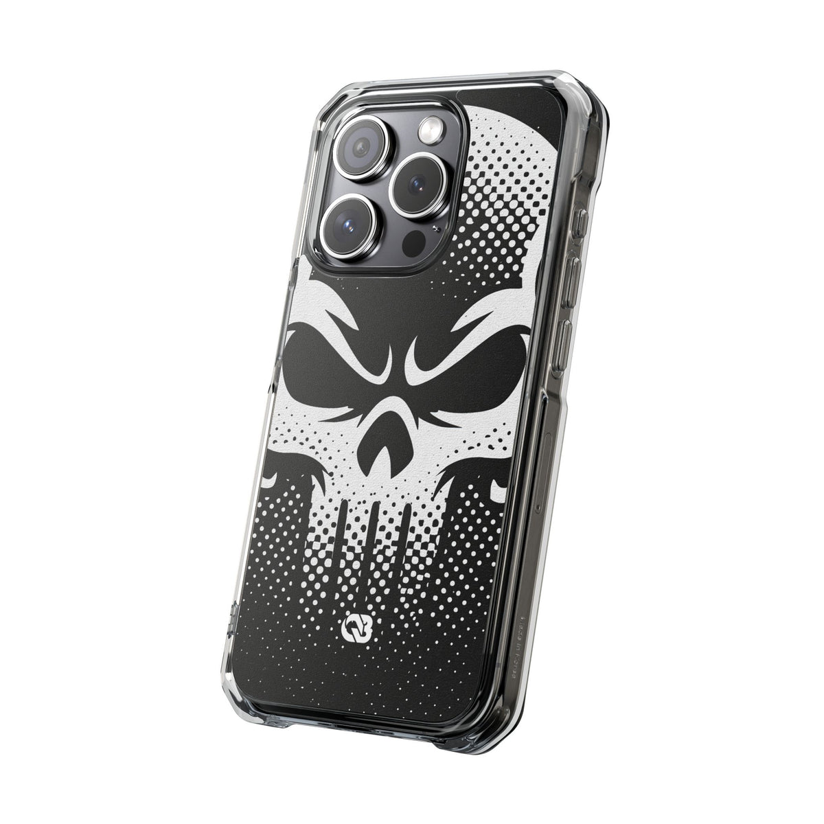 Phantom Halftone · Clear Impact Magnetic Phone Case for iPhone ·  Black