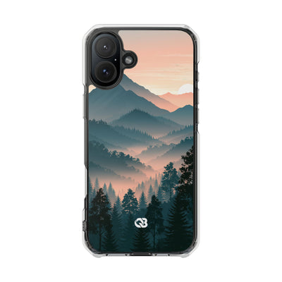 Teal Impact MagSafe Phone Case for iPhone - Alpine Teal Horizon