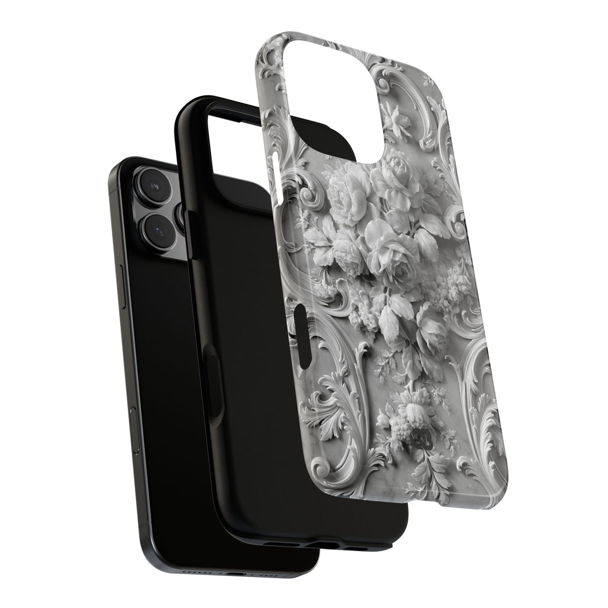 Rococo Marble Rose · Tough Phone Case for iPhone · White