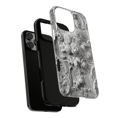 Rococo Marble Rose · Tough Phone Case for iPhone · White