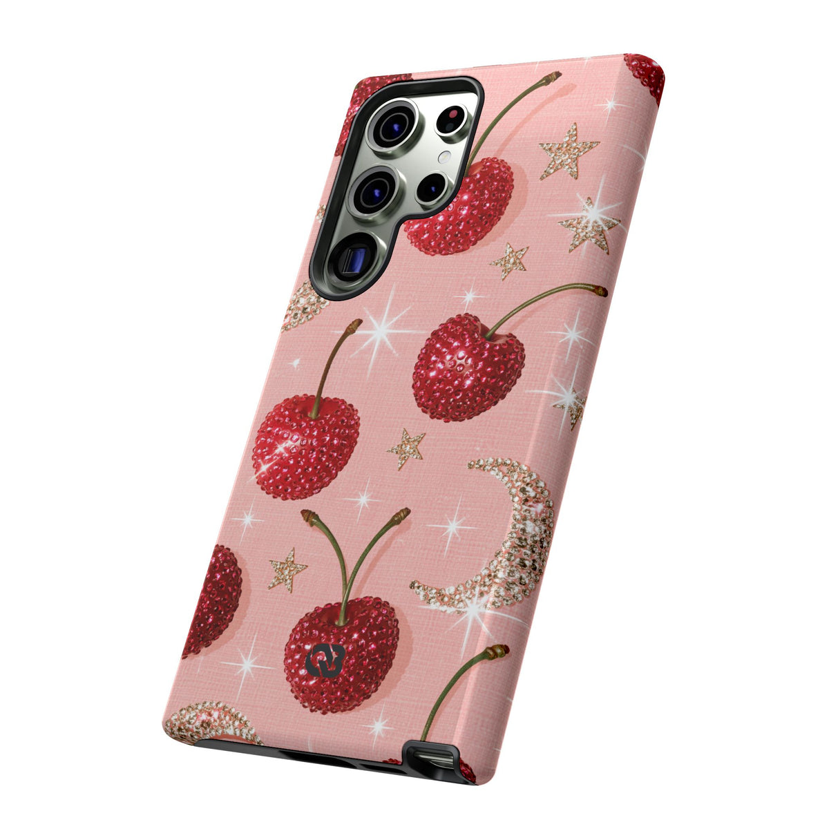 Bedazzled Ruby Cherries · Tough Phone Case for Samsung · Pink