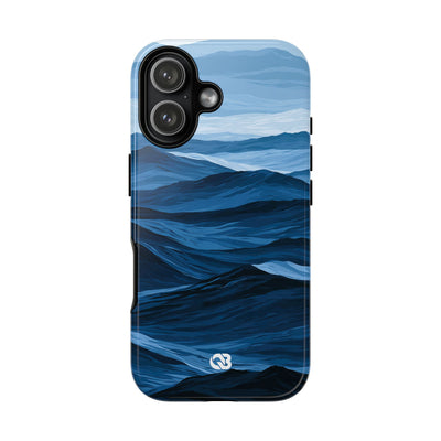 Blue Tough Phone Case for iPhone - Cobalt Ridge Tides