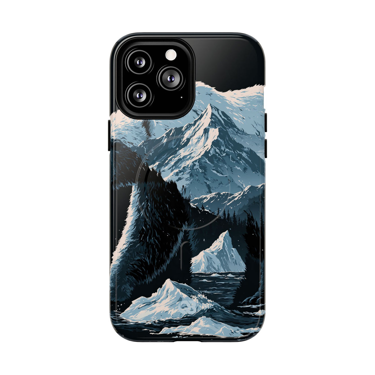 Nordic Arctic Bear · Tough 2.0 Magnetic Phone Case for iPhone · Black