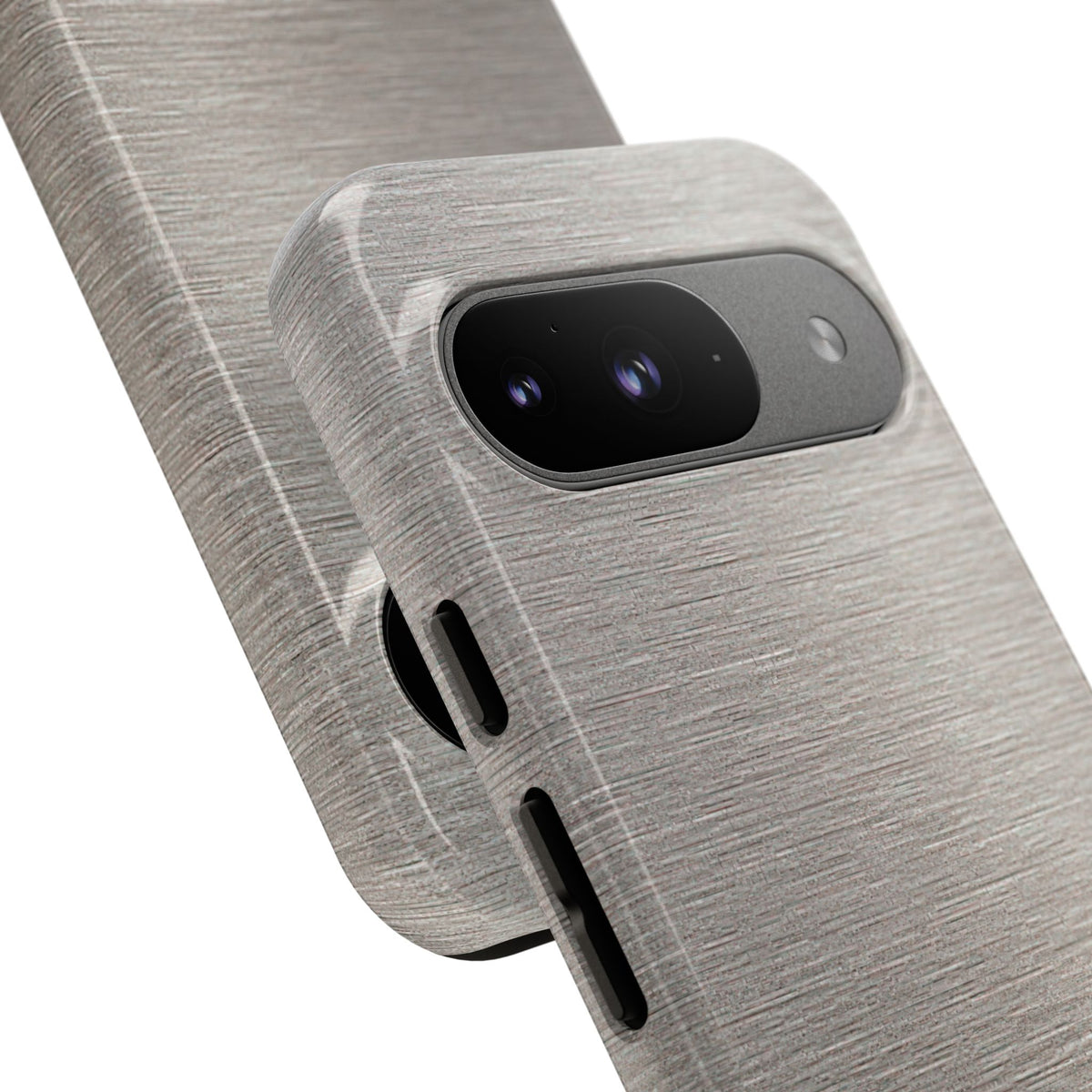 Brushed Silver Alloy · Tough Phone Case for Pixel ·  Silver