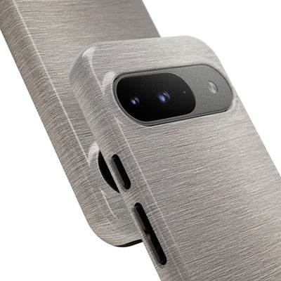 Brushed Silver Alloy · Tough Phone Case for Pixel ·  Silver