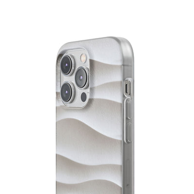 White Lite Phone Case for iPhone - Arctic Flow Ridges